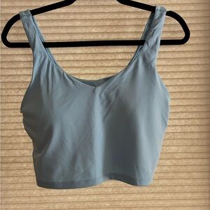 Chic Light Blue Cropped Tank